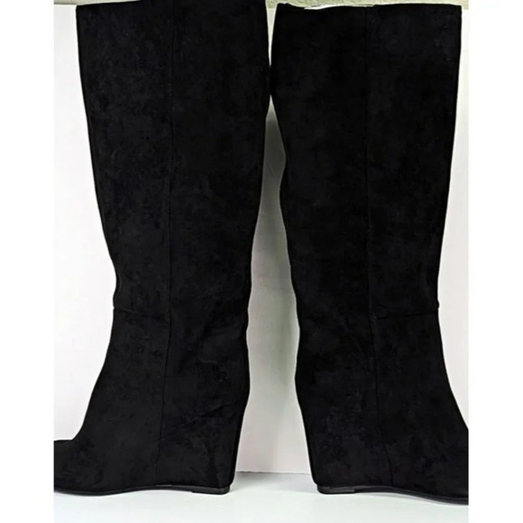 Jeffrey Campbell Women's Katerina Wedge Heel Boots Black Suede Size 10 MSRP $275 - Picture 6 of 11